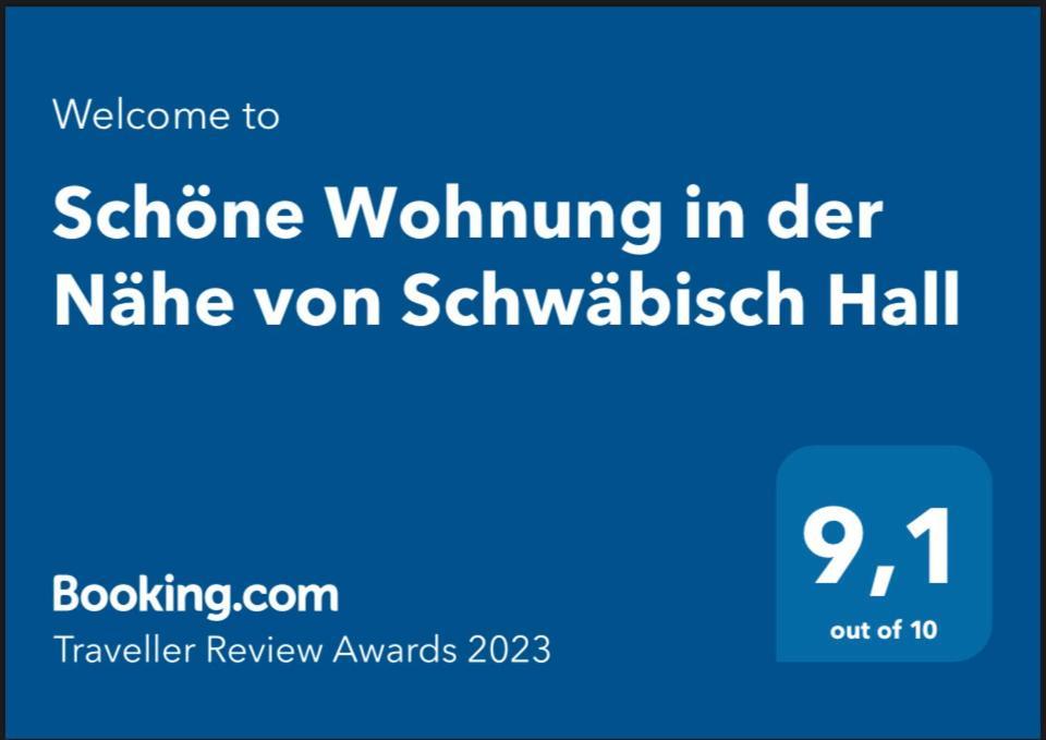 Schöne Wohnung in der Nähe von Schwäbisch Hall Rieden  Exterior foto